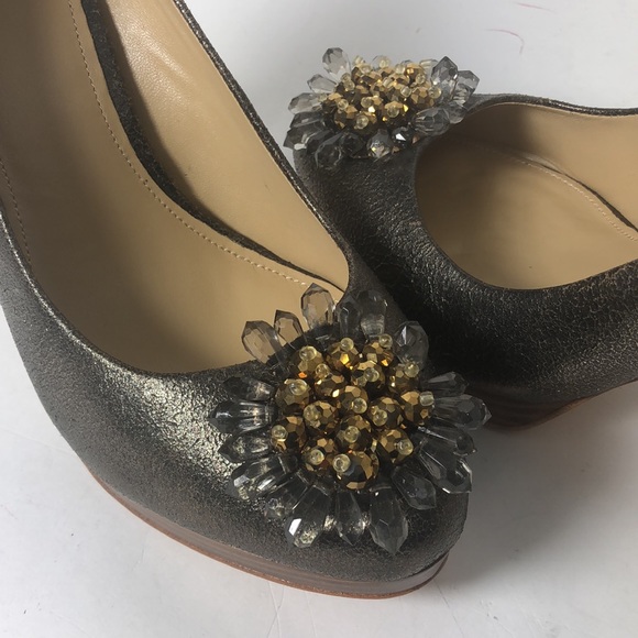 Coach Bergen Soft Crackled Gold Pump New - Picture 8 of 8
